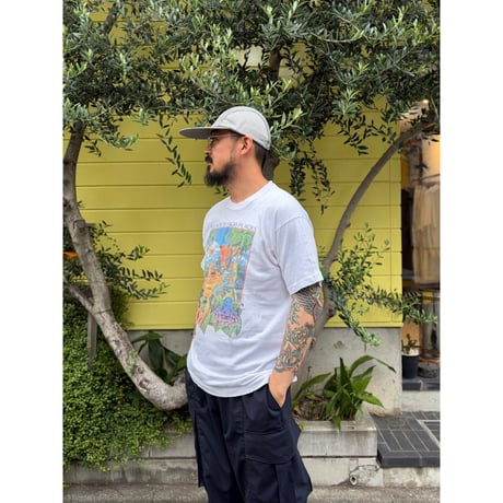 Made in USA / 90's Frog Printed Tee / White L / Used