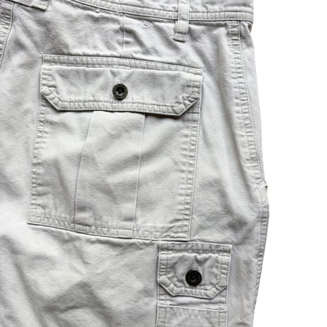 80's Eddie Bauer / Cotton Bush Shorts / Ivory 36 / Used