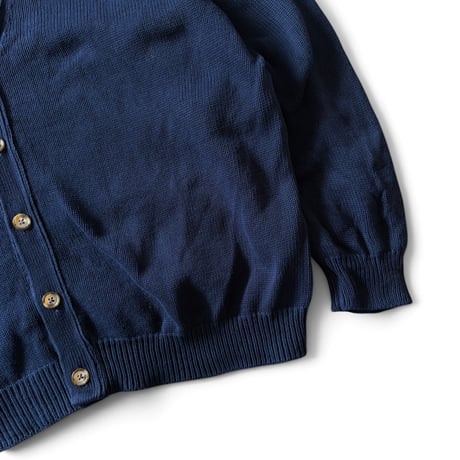 Made in USA / LANDS'END / Cotton Knit Cardigan / Navy XL / Used