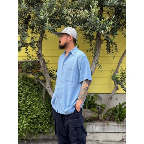 MARC EDWARDS / Plaid Linen Shirt / L / Used