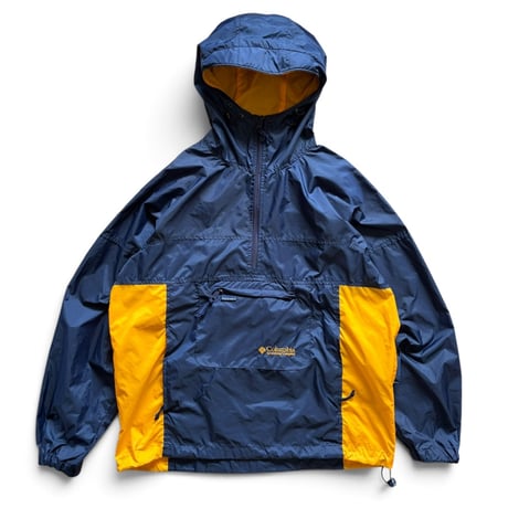 90's Columbia / Packable Nylon Anorak / Navy × Yellow L / Used