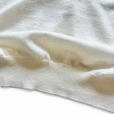 Eddie Bauer × Men's Fudge × Color at Against / Merino Wool Knit Polo / Ivory