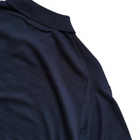 Eddie Bauer × Men's Fudge × Color at Against / Merino Wool Knit Polo / Navy