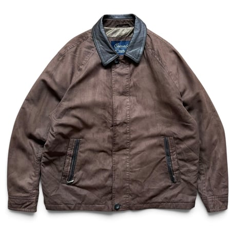ROUNDTREE & YORKE / Leather Collared Sport Jacket / Brown L / Used