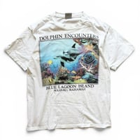 Made in USA / Printed Dolphin Tee / White L / Used