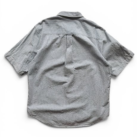 80-90's GAP / Striped Seersucker B.D.Shirt / L / Used
