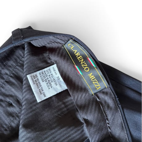 CLARENZO MUZZI / 2Tuck Slacks / Black 36 / Used