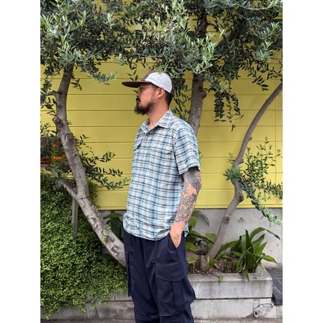POLO by Ralph Lauren / "ADAMS" Plaid Open Collar Shirt / XL / Used