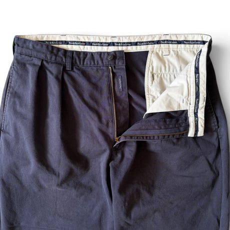 Polo by Ralph Lauren / "ANDREW"2Tuck Chino Length Custom / Navy 38 / Used