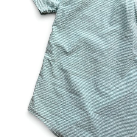 80's Eddie Bauer / Striped Seersucker Shirt / Mint L / Used