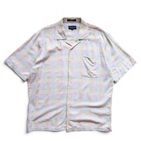ALAN FLUSSER / Plaid Open Collared Shirt / L / Used