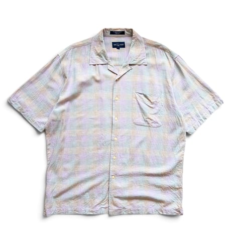 ALAN FLUSSER / Plaid Open Collared Shirt / L / Used