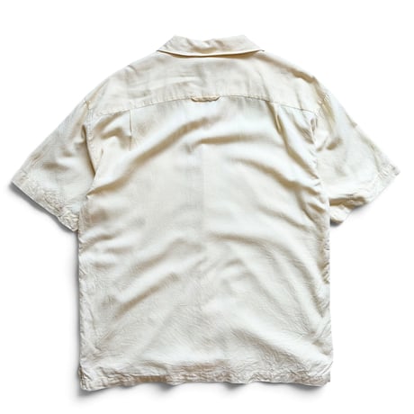 Open Collared Silk Shirt / Lt.Yellow L / Used