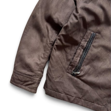 ROUNDTREE & YORKE / Leather Collared Sport Jacket / Brown L / Used