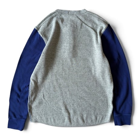J.CREW / Henley Neck Waffle LS / Grey M / Used
