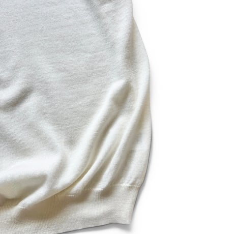 Eddie Bauer × Men's Fudge × Color at Against / Merino Wool Knit Polo / Ivory