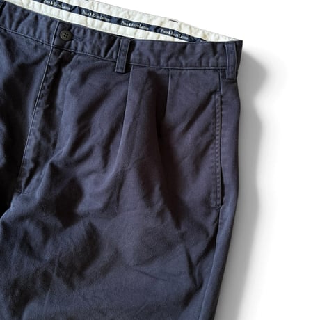 Polo by Ralph Lauren / "ANDREW"2Tuck Chino Length Custom / Navy 38 / Used