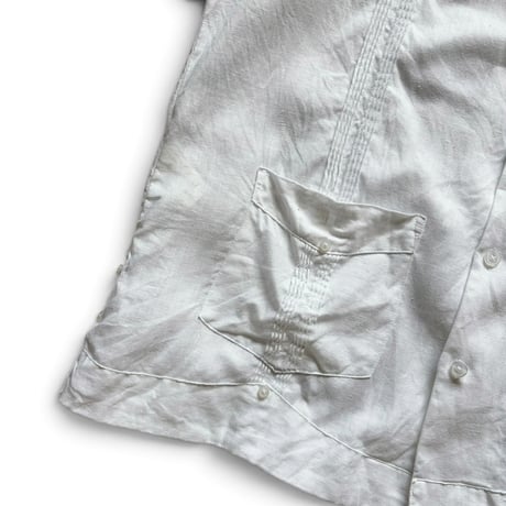 CUBAVERA / Linen Cuba Shirt / White L / Used