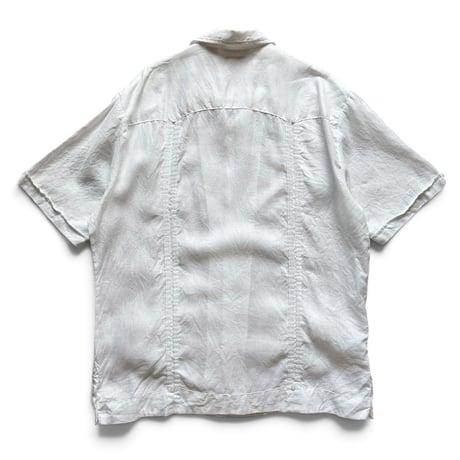 CUBAVERA / Linen Cuba Shirt / White L / Used