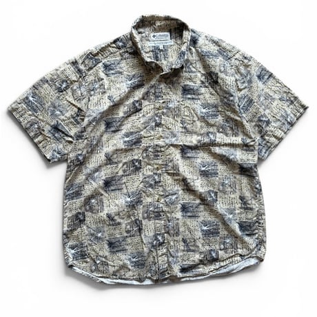 00's Columbia / Fly Patterned Shirt / XL / Used