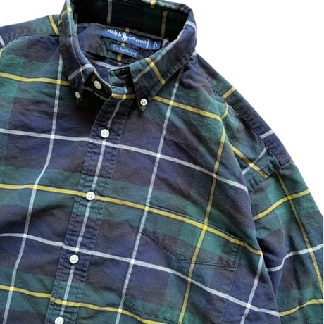 Ralph Lauren / "BIG SHIRT" Plaid B.D.Shirt / L / Used