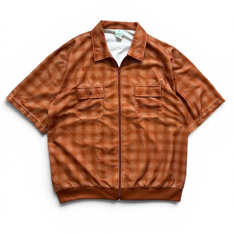 HABAND / Plaid Zip Shirt / Brown XL / Used