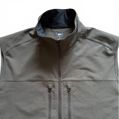 REI / Full Zip Nylon Vest / Khaki L / Used