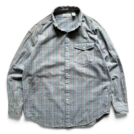 90's L.L.Bean / Plaid Field Shirt / L / Used