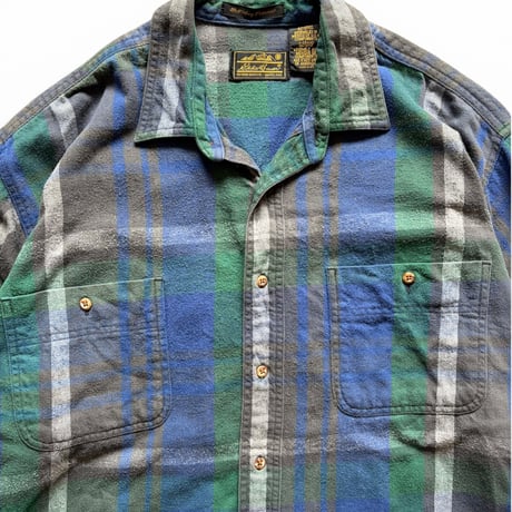 80's Eddie Bauer / Flannel Shirt / XL / Used