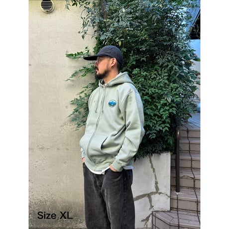 Color at Against Originals /  Mood Full Zip Hoodie / pistàcchio