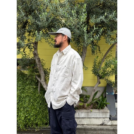 00's GAP / 2Pocketed Work Shirt / Natural XL / Used