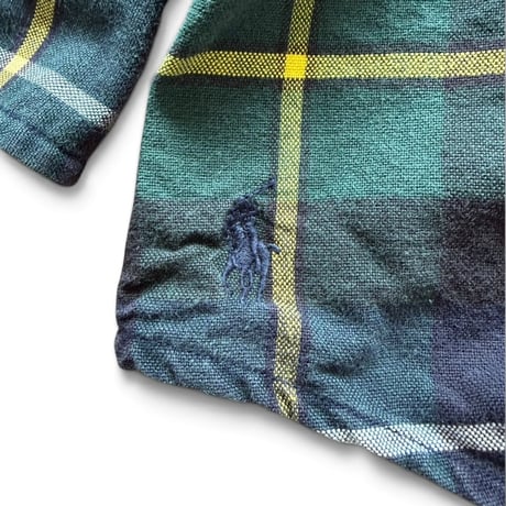 Ralph Lauren / "BIG SHIRT" Plaid B.D.Shirt / L / Used