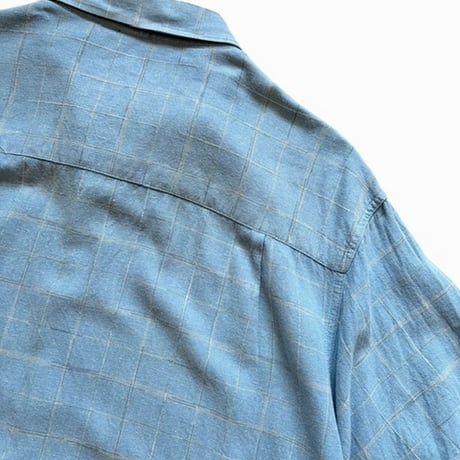 MARC EDWARDS / Plaid Linen Shirt / L / Used