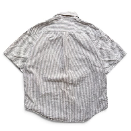 Made in USA / 90's L.L.Bean / Striped Seersucker Shirt / XL / Used
