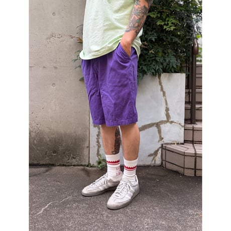 90's EMS / Cotton Easy Shorts / Purple L / Used