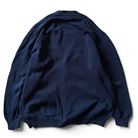 Made in USA / LANDS'END / Cotton Knit Cardigan / Navy XL / Used