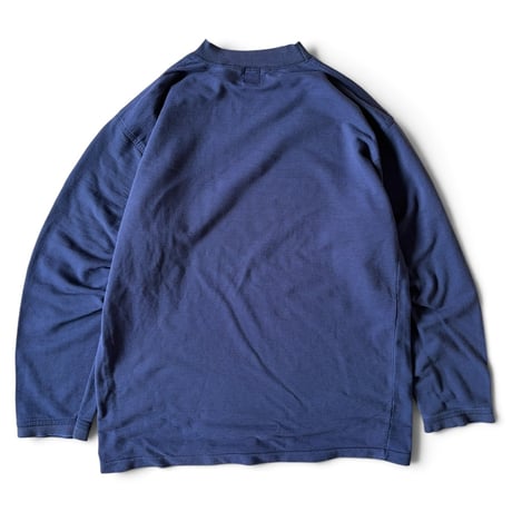 90's GAP / Cotton Striped LS / Navy XL / Used