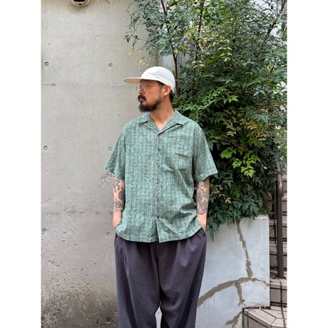 L.L.Bean / Open Collared Shirt / Khaki M / Used