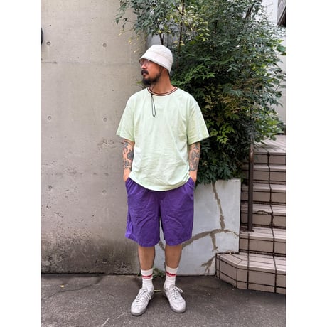 90's EMS / Cotton Easy Shorts / Purple L / Used