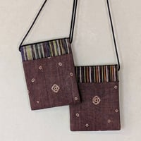 バゴボ織の草木染モバイルポシェット