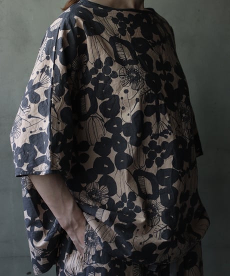 cavane キャヴァネ / Tunic half-sleeve Cotton/Linen100シャツ / ca-26111