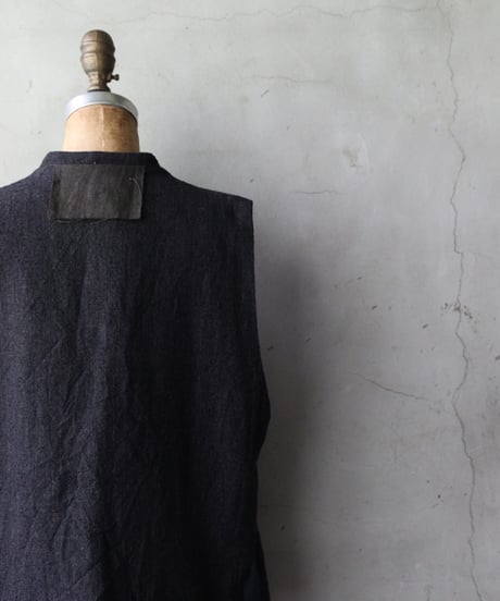 KLASICA クラシカ / Square shaped loose Vest "JEUNET " ベスト / kl-26026