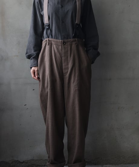 cavane キャヴァネ / Over pants with suspendersパンツ / ca-24213A