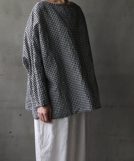cavane キャヴァネ / Tunic long-sleeve hemp/cotton100シャツ / ca-26138