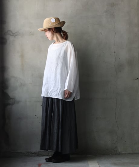 cavane キャヴァネ / Tunic long-sleeve Linen100シャツ / ca-26102
