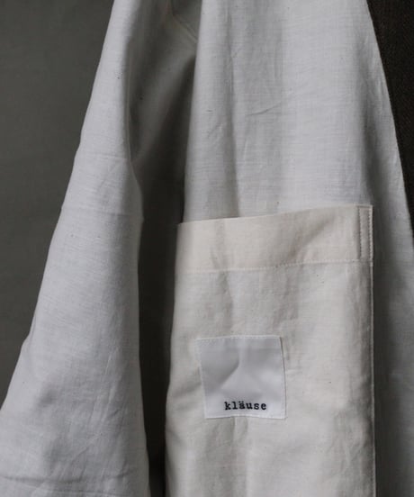 klauseクロイゼ / Shetland Wool Herringbone Gown Middle Length  / kla-26065