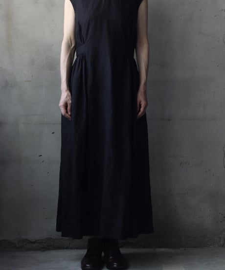 cavane キャヴァネ / Sleeveless Dress linen100ワンピース / ca-26089