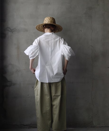NATIVE VILLAGE ネイティブヴィレッジ / No.5 Simple longing 刺繍ギャザースリーブブラウス/ na-26022