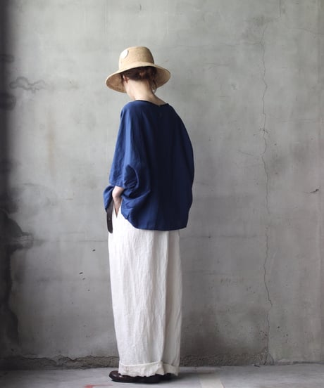 cavane キャヴァネ / Tunic half-sleeve Linen100シャツ / ca-26084
