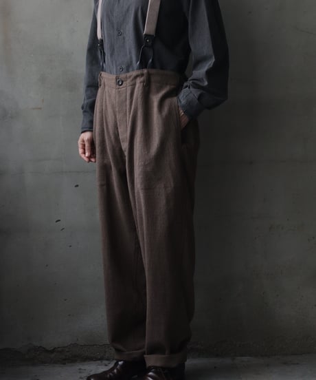 cavane キャヴァネ / Over pants with suspendersパンツ / ca-24213A